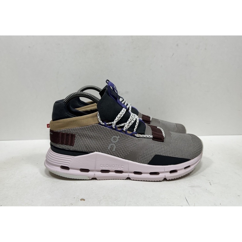 On Cloudnova Zinc Lily Women's Sz 7.5 Brown Purple Running Shoes 26.98388 Cloud